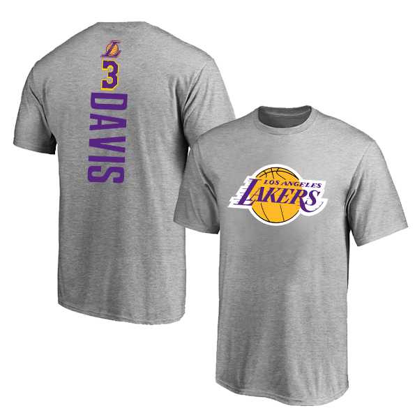 Los Angeles Lakers 3 Anthony Davis Gray Nike T-Shirt,We sell and wholesale Los Angeles Lakers 3 Anthony Davis Gray Nike T-Shirt on line form chian!